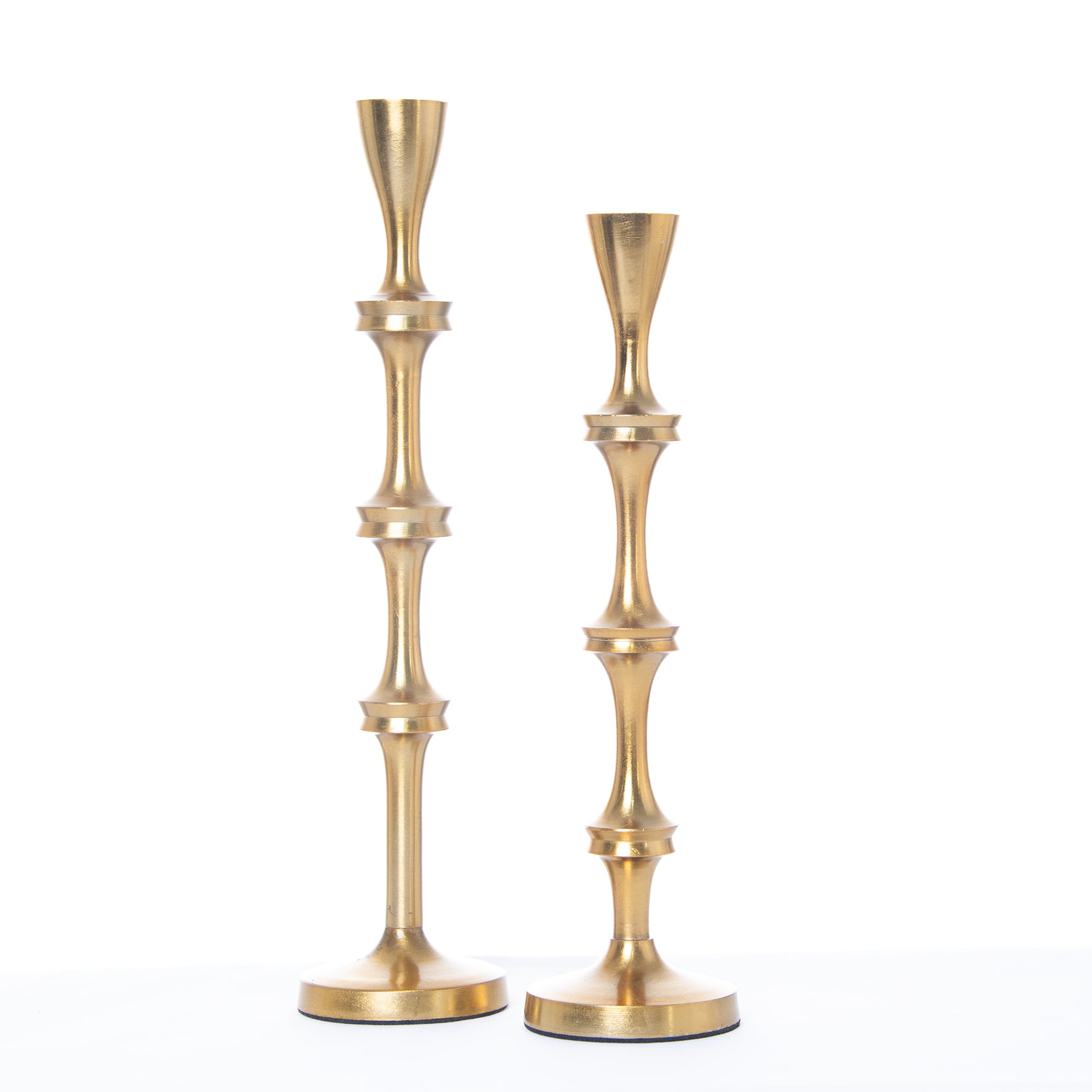 Candelabros de Aluminio Dorado